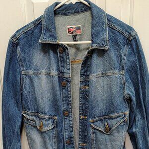 WOMEN'S SMALL PSYCHO BUNNY DENIM JACKET - VERY COOL!